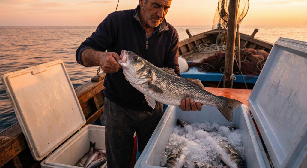Peixe Fresco. Despesca e condicionamento de pescados. Peixaria. Salmão. Tilápia. Camarão.